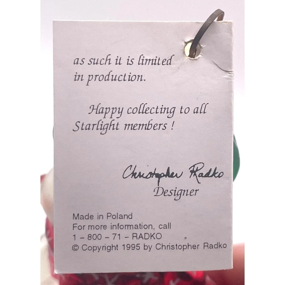 Christopher Radko Frosty Weather Glass Ornament 1996 Starlight Members Only wBox